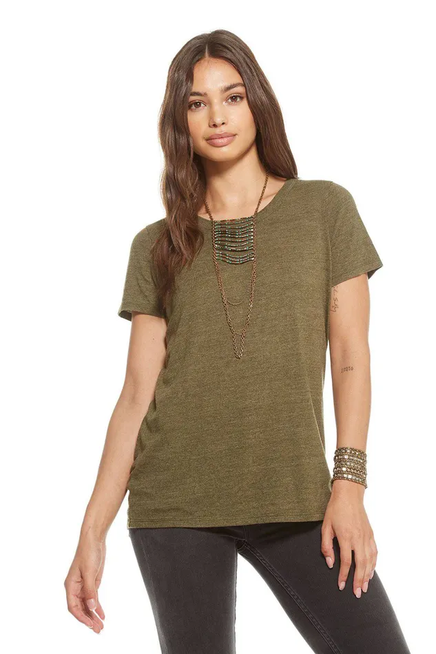 Loungewear Chaser Brand Womens VINTAGE TRIBLEND JERSEY SS STRAPPY DRAPE BACK TEE