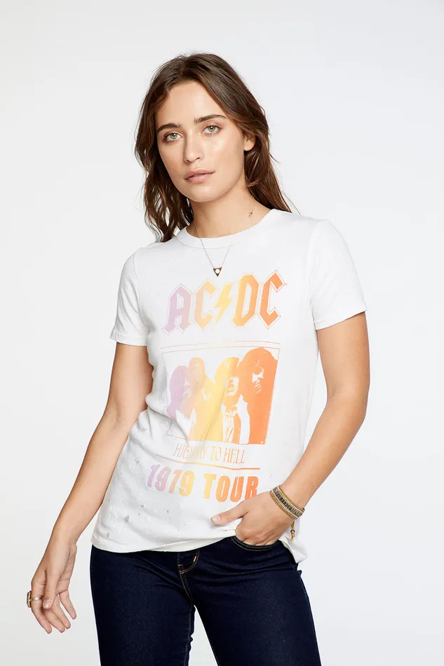Loungewear Womens ACDC Highway To Hell Tour Tee Chaser Brand