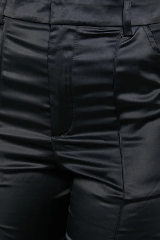 Luella Pants 8211 Satin Straight Leg Tailored Trousers In Black Women Showpo Pants