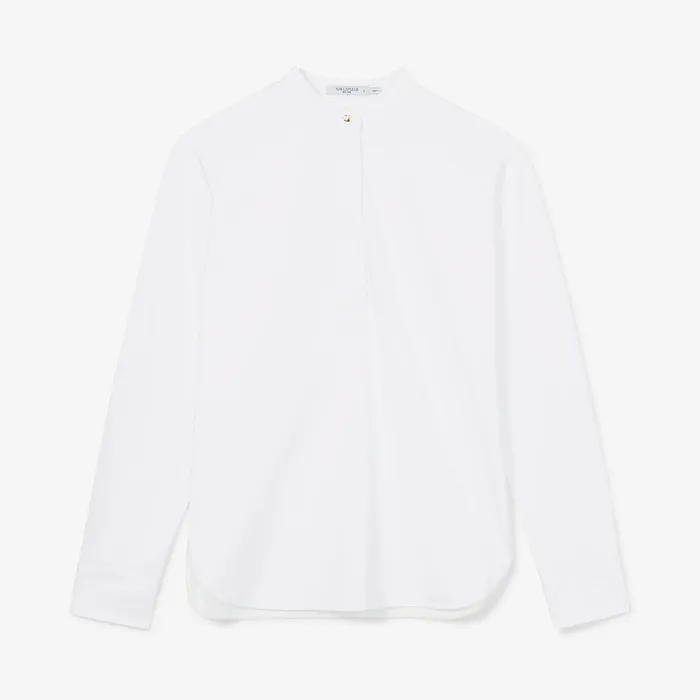 M M LaFleur Tops Women The Tonya Top 8211 Knit Poplin White