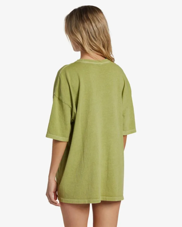 Make It Tropical TShirt Palm Green Women Billabong Graphic Tees and Tanks