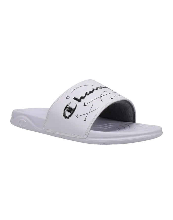 Men039S Mega Sfb Slides Whiteblack Men Champion Lifestyle