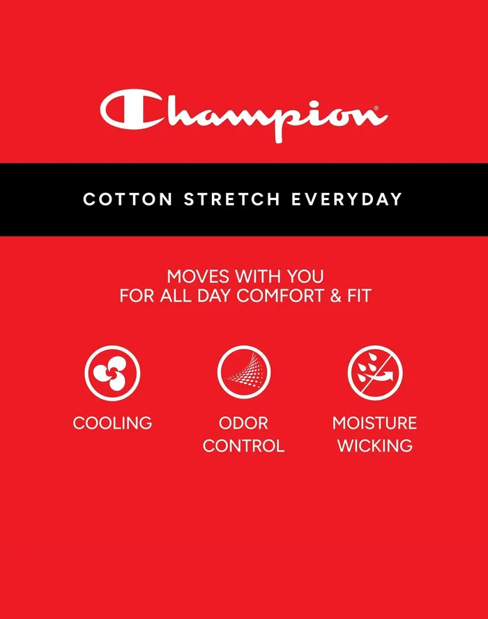 Men039S Trunks Pack MoistureWicking AntiOdor Stretch Cotton 3Pack Black Blackredblackroyalblackblack Men Champion Underwear