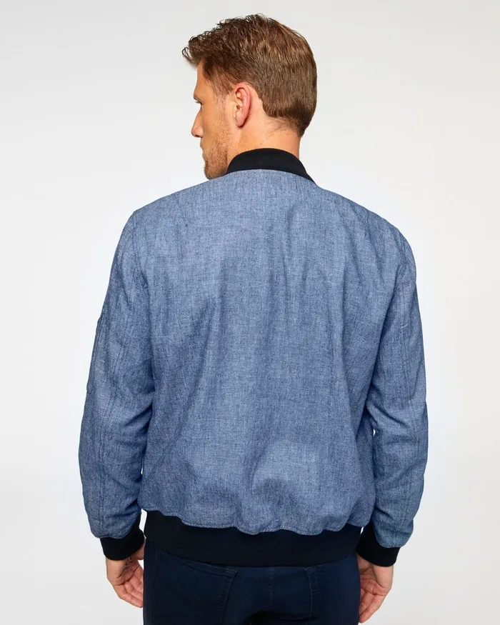 Men 7 For All Mankind Jackets 038 Coats Linen Denim Bomber
