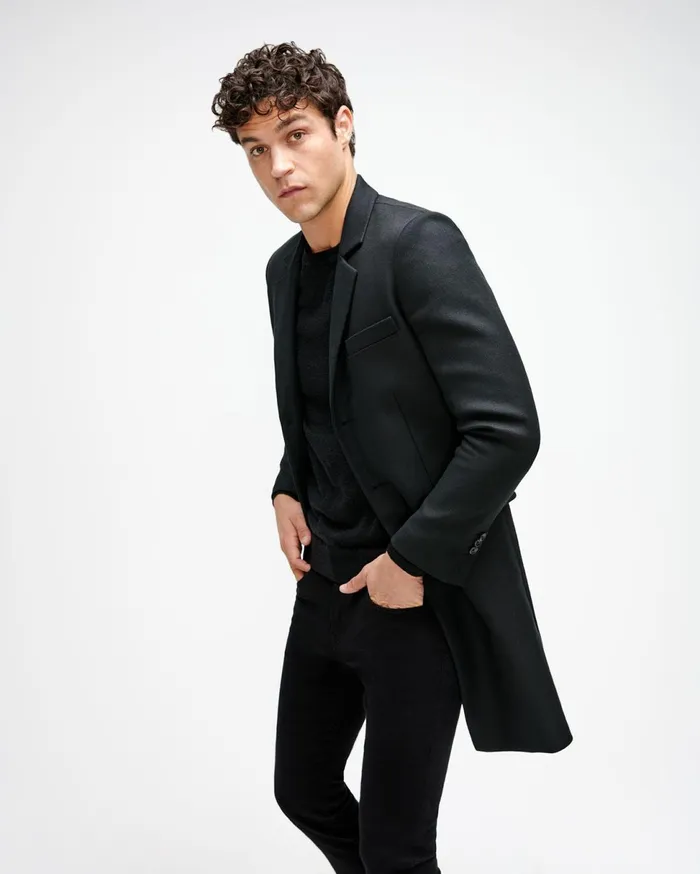Men 7 For All Mankind Jackets 038 Coats Topcoat In Black
