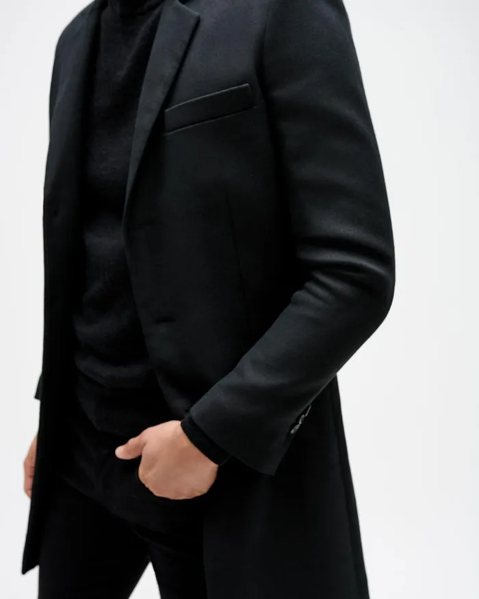Men 7 For All Mankind Jackets 038 Coats Topcoat In Black