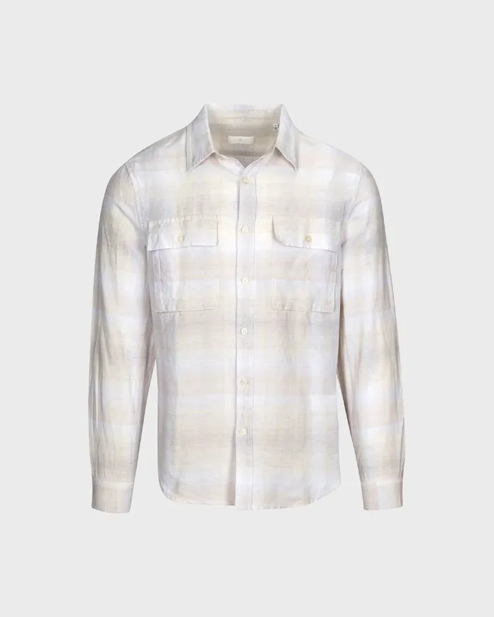 Men 7 For All Mankind Shirts Flap Pocket Shirt In Cool Grey