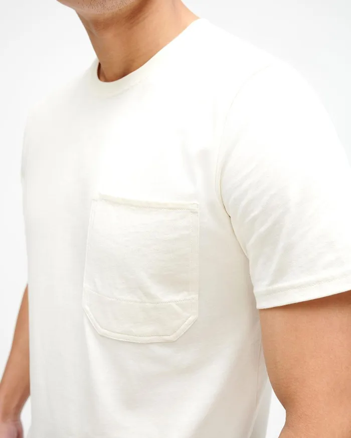 Men 7 For All Mankind Tees Cotton Pocket Tee In White