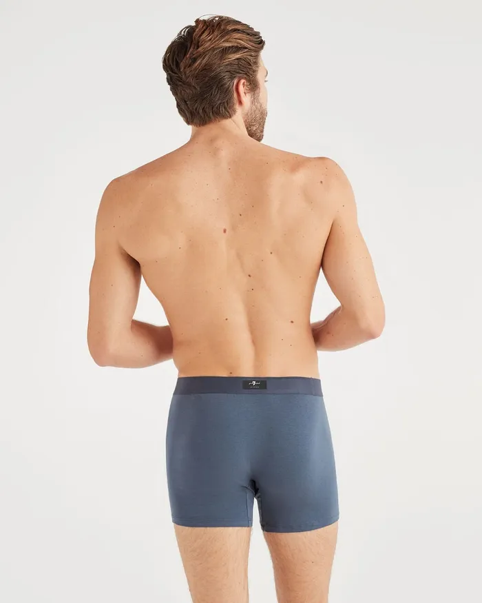 Men 7 For All Mankind Underwear Boxer Brief 2 Pack In EU Blue