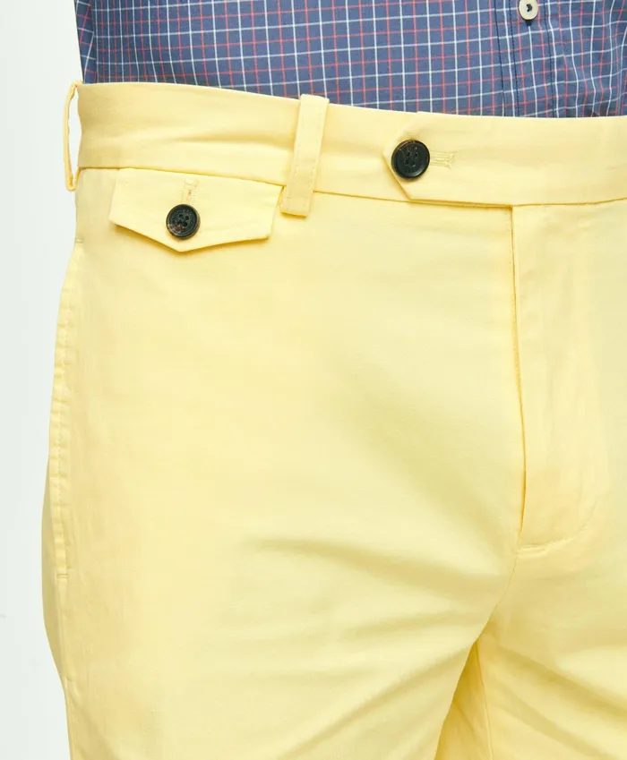 Men 9034 Stretch Supima Cotton Poplin Shorts Yellow Brooks Brothers Shorts and Swimwear
