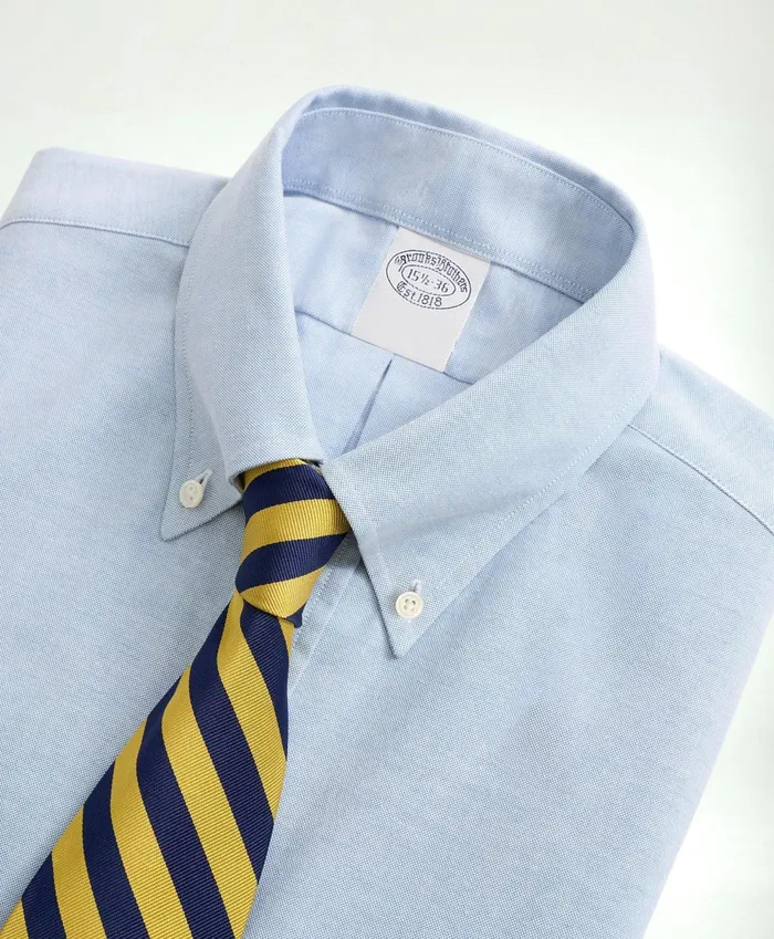 Men AmericanMade Oxford Cloth ButtonDown Dress Shirt Blue Brooks Brothers Dress Shirts