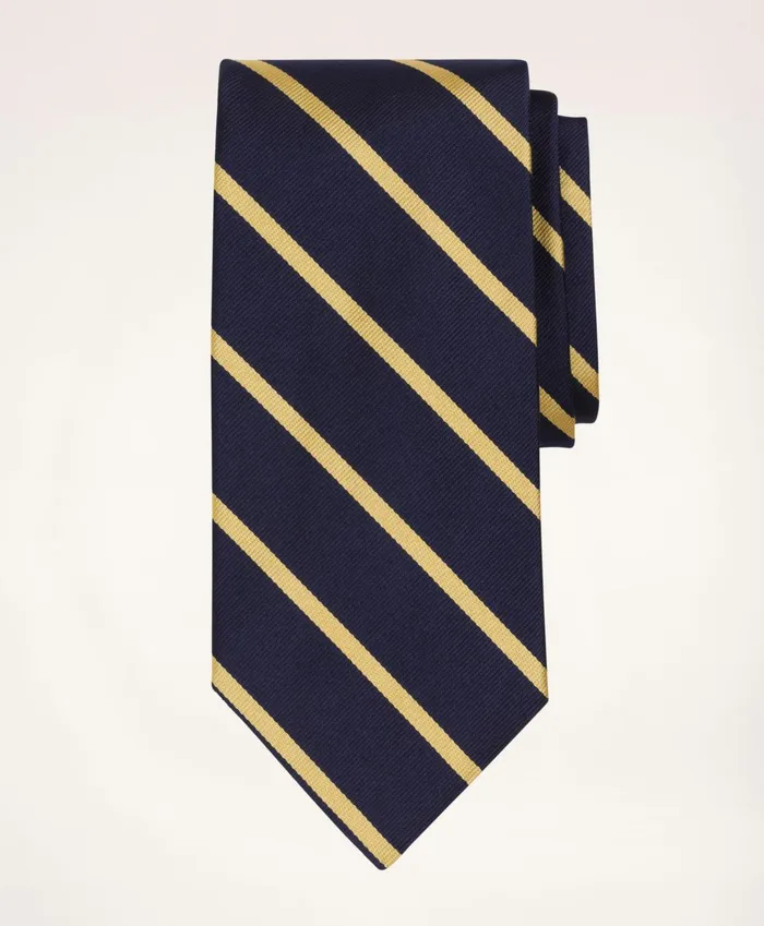 Men Bb3 Rep Tie Navygold Brooks Brothers Ties and Pocket Squares