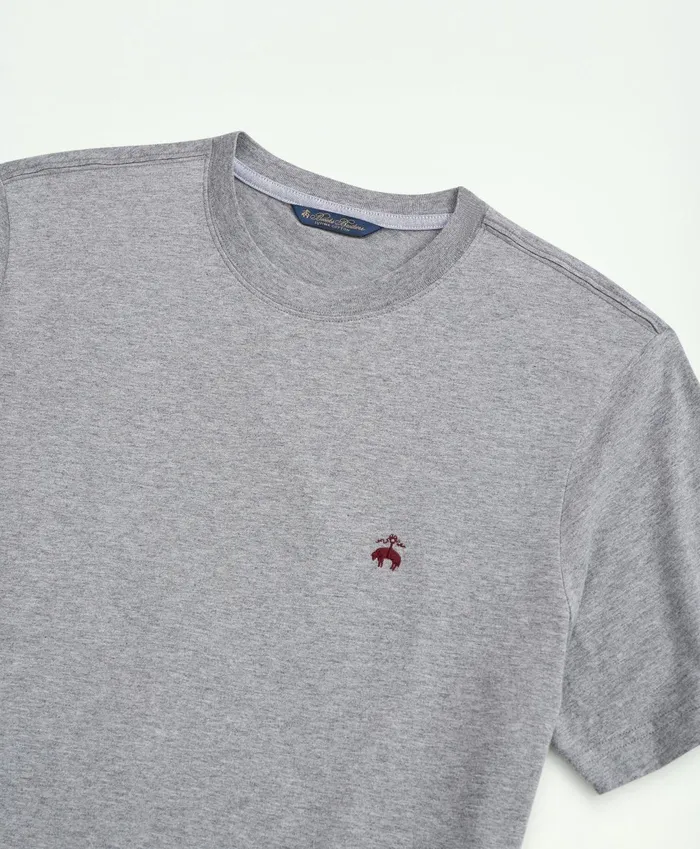 Men Big and Tall Supima Cotton TShirt Dark Heather Grey Brooks Brothers TShirts and Sweats