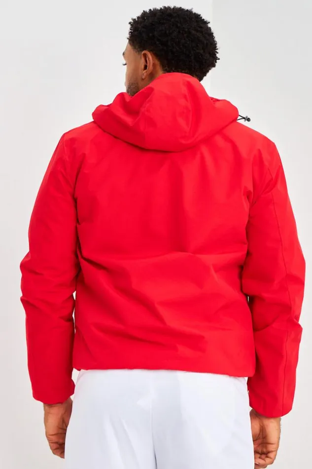 Men Blouson Capuche Rouge Red Brentiny Paris Jackets