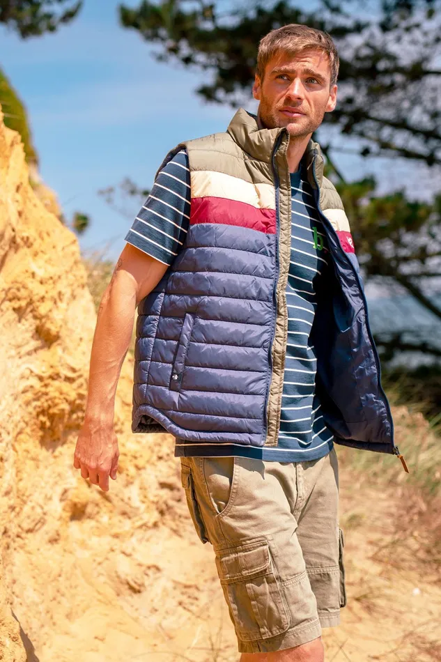 Men Brakeburn Coats And Jackets Multicoloured Retro Stripe Gilet