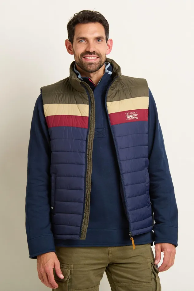 Men Brakeburn Coats And Jackets Multicoloured Retro Stripe Gilet