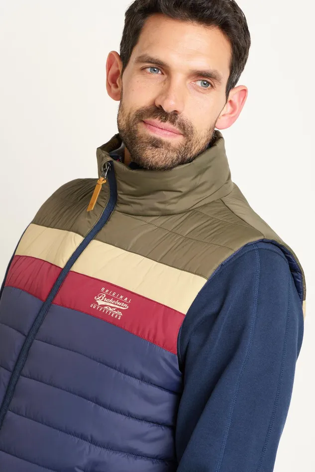 Men Brakeburn Coats And Jackets Multicoloured Retro Stripe Gilet
