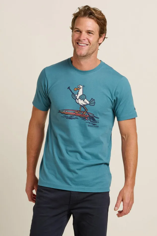 Men Brakeburn TShirts Blue Seagul Tee