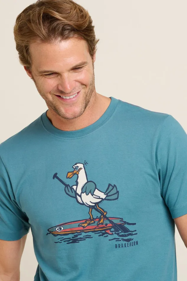 Men Brakeburn TShirts Blue Seagul Tee