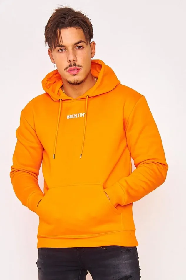 Men Brentiny Hoodie In Orange Orange Brentiny Paris Sweatshirts and Pullovers