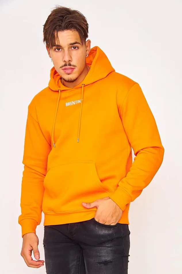 Men Brentiny Hoodie In Orange Orange Brentiny Paris Sweatshirts and Pullovers