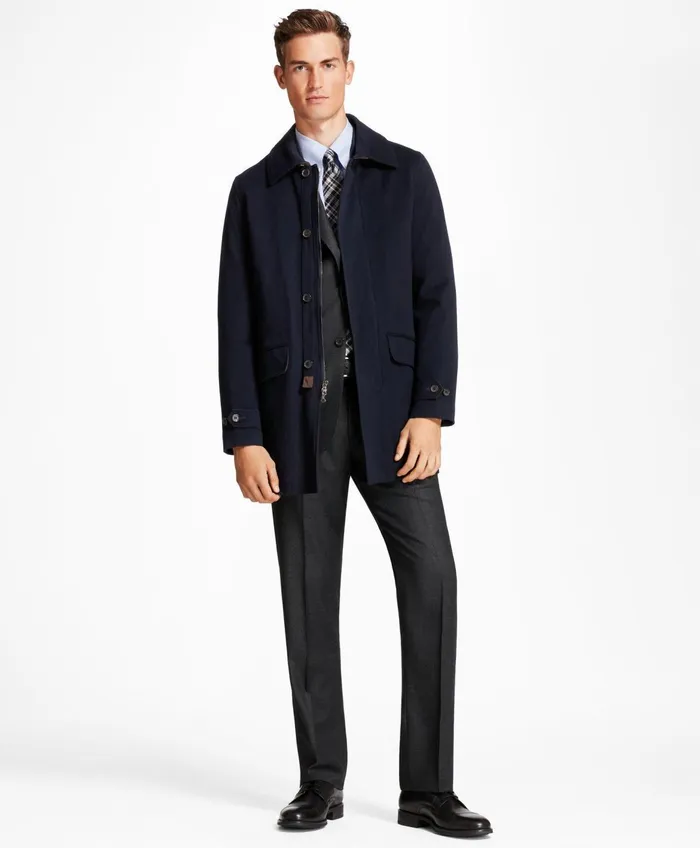 Men Brooks Brothers Storm System Preston Walking Coat Navy Brooks Brothers Coats and Jackets