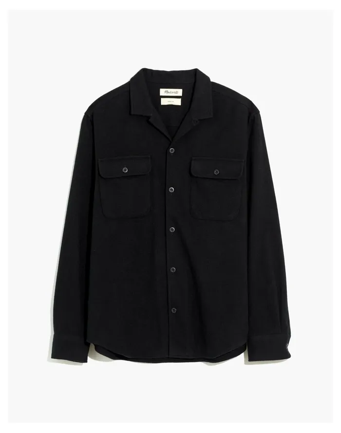 Men Brushed Twill Easy Shirt Jacket Dark Bottle Madewell Jackets