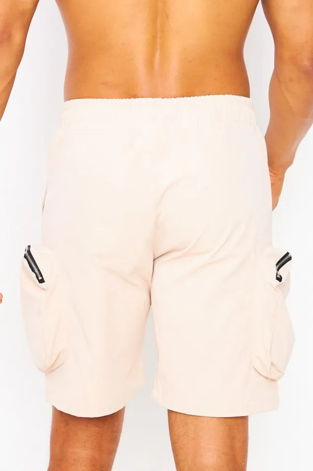 Men Cargo Shorts In Beige Beige Brentiny Paris Shorts