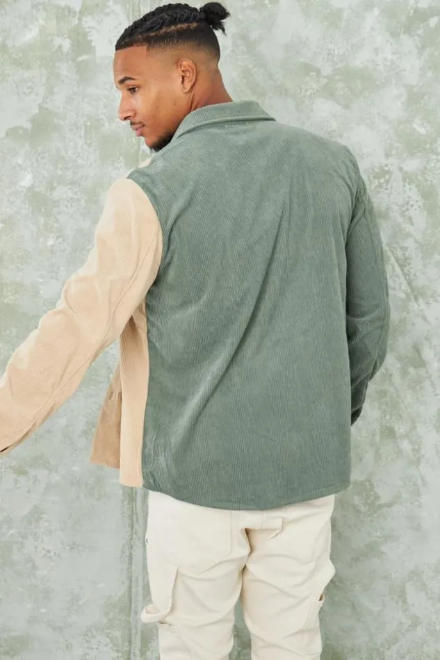 Men Chemise Bicolore Verte Et Beige En Velours Ctel Green Brentiny Paris Shirts Men Chemise Bicolore Verte Et Beige En Velours Ctel Green Brentiny Paris Shirts
