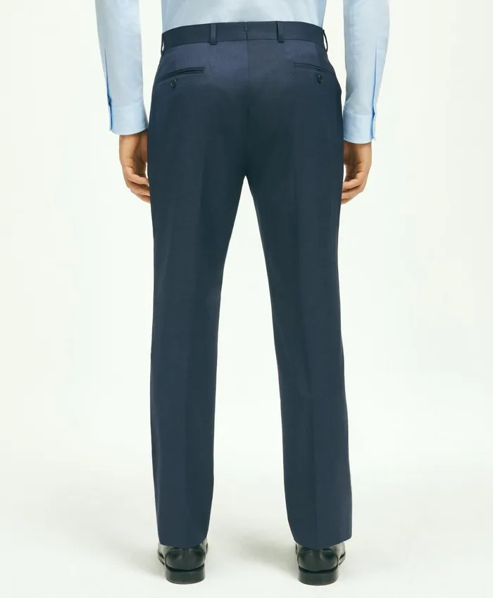 Men Classic Fit Wool 1818 Dress Pants Blue Brooks Brothers Dress Pants