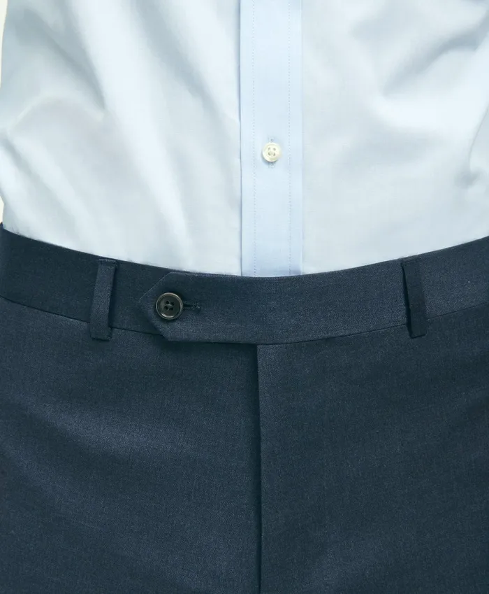 Men Classic Fit Wool 1818 Dress Pants Blue Brooks Brothers Dress Pants