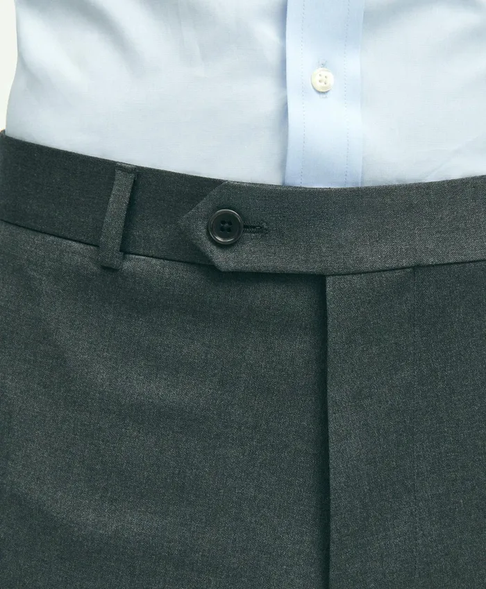 Men Classic Fit Wool 1818 Dress Pants Grey Brooks Brothers Dress Pants