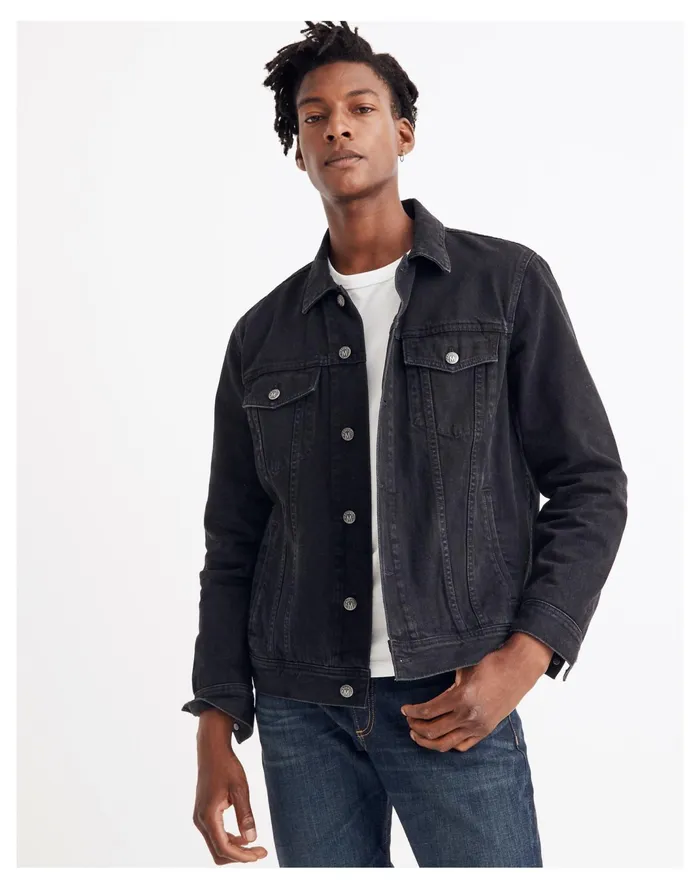 Men Classic Jean Jacket In Black Black Madewell Jackets