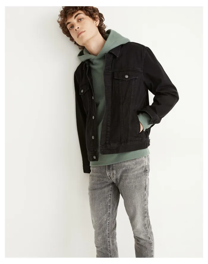 Men Classic Jean Jacket In Black Black Madewell Jackets Men Classic Jean Jacket In Black Black Madewell Jackets
