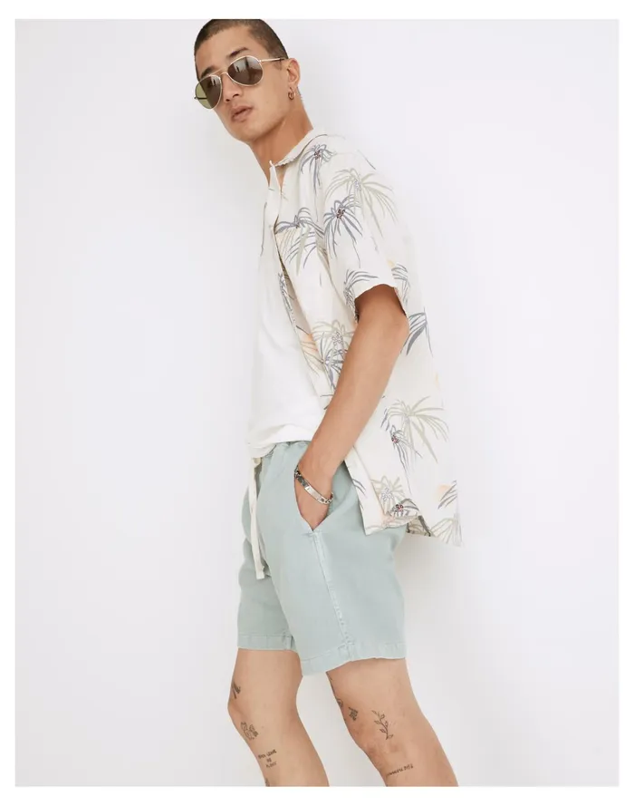Men Cotton Everywear Shorts Blue Horizon Madewell Shorts Men Cotton Everywear Shorts Blue Horizon Madewell Shorts