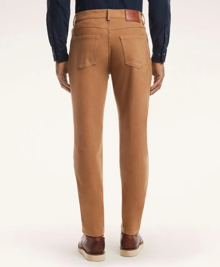 Men Cotton Moleskin Pants Beige Brooks Brothers Chinos and Casual Pants