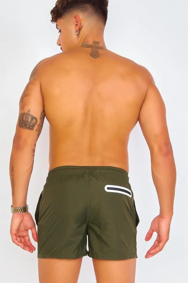 Men Dark Green Swim Shorts Green Brentiny Paris Shorts