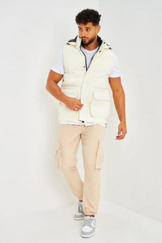 Men Doudoune crue Sans Manches Ecru Brentiny Paris Parkas And Down Jackets