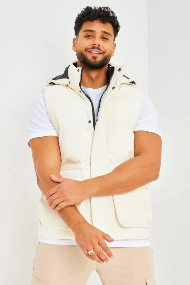 Men Doudoune crue Sans Manches Ecru Brentiny Paris Parkas And Down Jackets