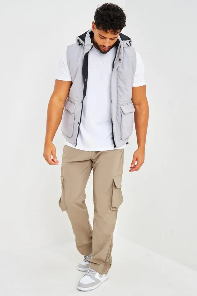 Men Doudoune Grise Sans Manches Grey Brentiny Paris Parkas And Down Jackets