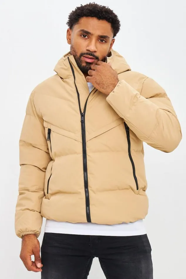 Men Doudoune Matelasse Capuche Beige Fonc Darkbeige Brentiny Paris Parkas And Down Jackets Men Doudoune Matelasse Capuche Beige Fonc Darkbeige Brentiny Paris Parkas And Down Jackets