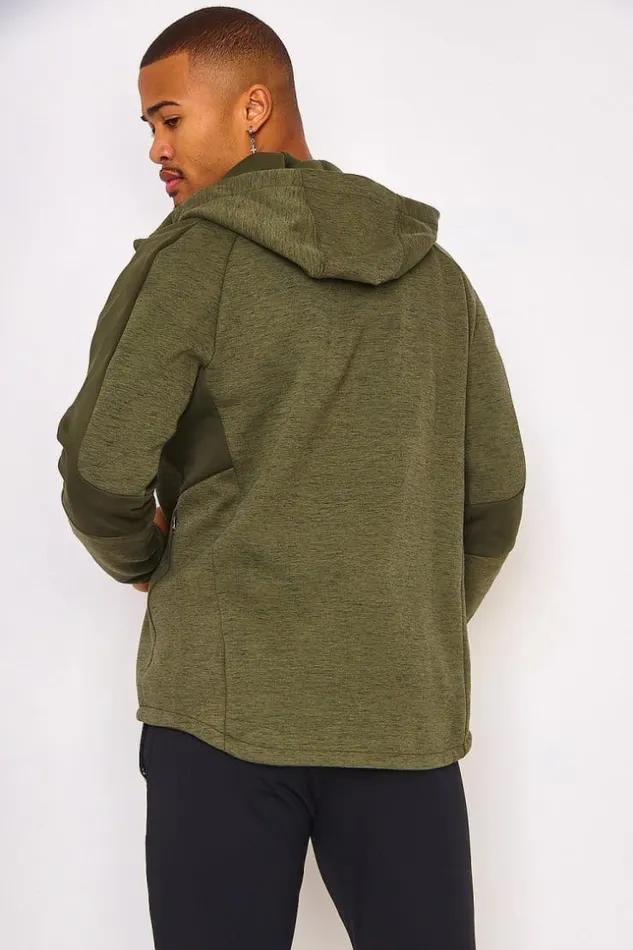 Men Evostripe Fz Zip Hoodie In Green Puma Green Brentiny Paris Sweatshirts and Pullovers