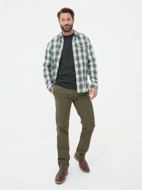 Men Fatface Chinos Green Modern Coastal Chinos