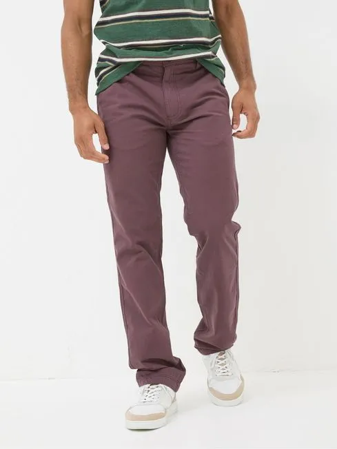 Men Fatface Chinos Purple Plum Modern Coastal Chinos