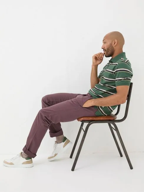 Men Fatface Chinos Purple Plum Modern Coastal Chinos