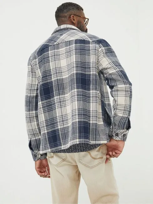 Men Fatface Coats and Jackets Blue Ryton Ombre Overshirt Men Fatface Coats and Jackets Blue Ryton Ombre Overshirt