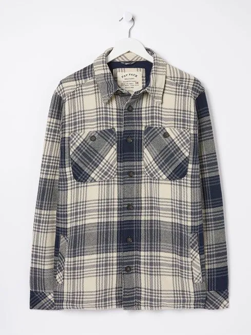 Men Fatface Coats and Jackets Blue Ryton Ombre Overshirt Men Fatface Coats and Jackets Blue Ryton Ombre Overshirt