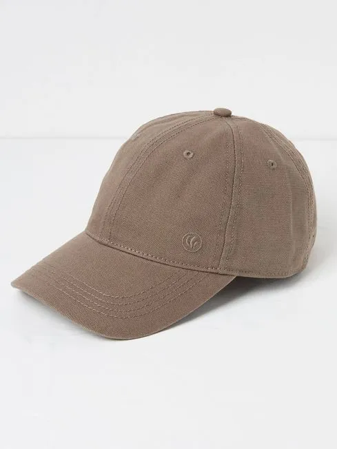 Men Fatface Hats Brown 100 Cotton Canvas Baseball Cap