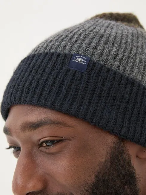 Men Fatface Hats Navy Leo Beanie Men Fatface Hats Navy Leo Beanie
