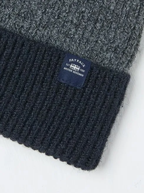 Men Fatface Hats Navy Leo Beanie Men Fatface Hats Navy Leo Beanie